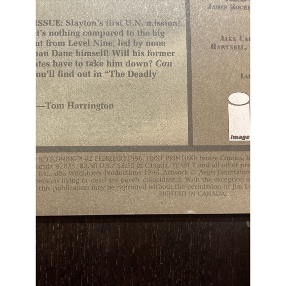 Team 7: Dead Reckoning Set with No. 1 & 2. First Printing. (1996 Image Comics) - Picture 7 of 8